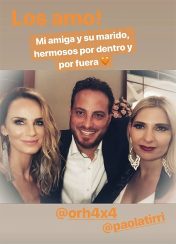 Rojas no se quiso perder la boda de unos amigos.