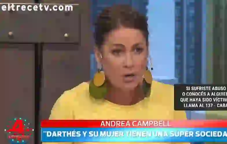 Andrea Campbell recordó una situación que vivió con Darthés. 