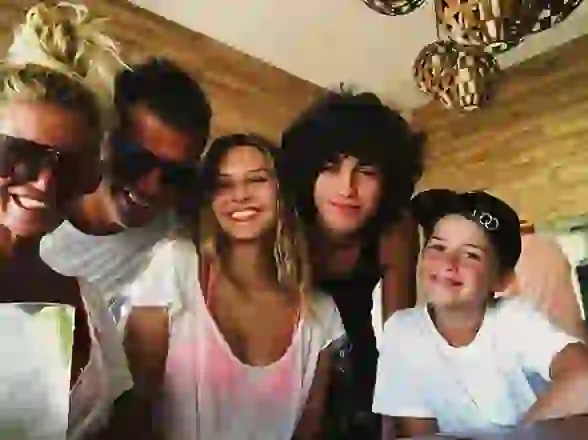 La familia disfrutó de Islas Mujeres.