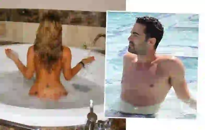 Jimena Barón y Mauro Caiazza, súper fogozos en el Caribe.