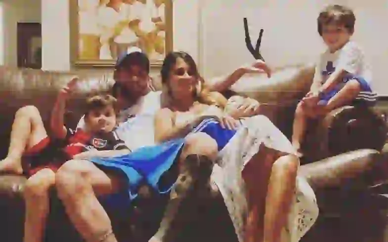 La familia completa estuvo unos días descansando en Rosario.