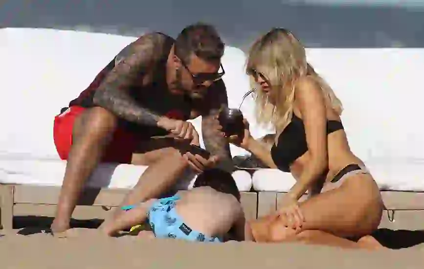 Marcelo, Lolo y Guillermina, en Punta del Este, este verano.