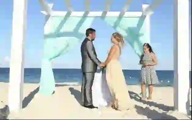 Pampita en México en la boda de su hermano