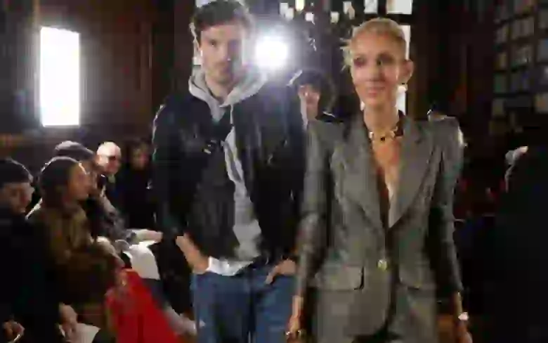 Celine Dion durante la Semana de la Moda en París