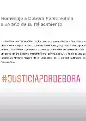 El pedido de justicia por Debora