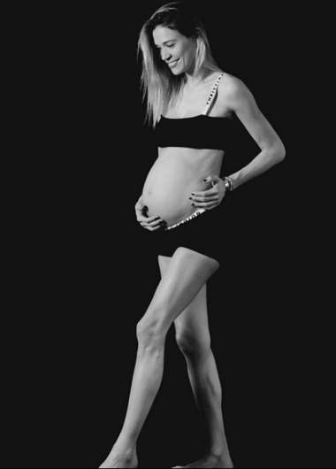 Carla Pereyra durante su embarazo