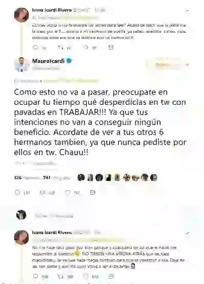 Ivana no se banca a Wanda y ya no tiene trato con Mauro.