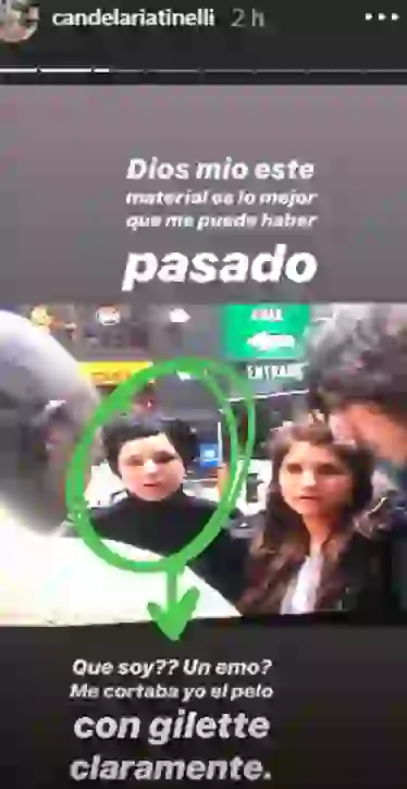 Candelaria se río de sí misma e hizo referencia a su corte de cabello.