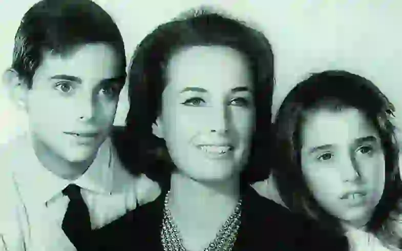 Danielito y Marcela, sus hijos.