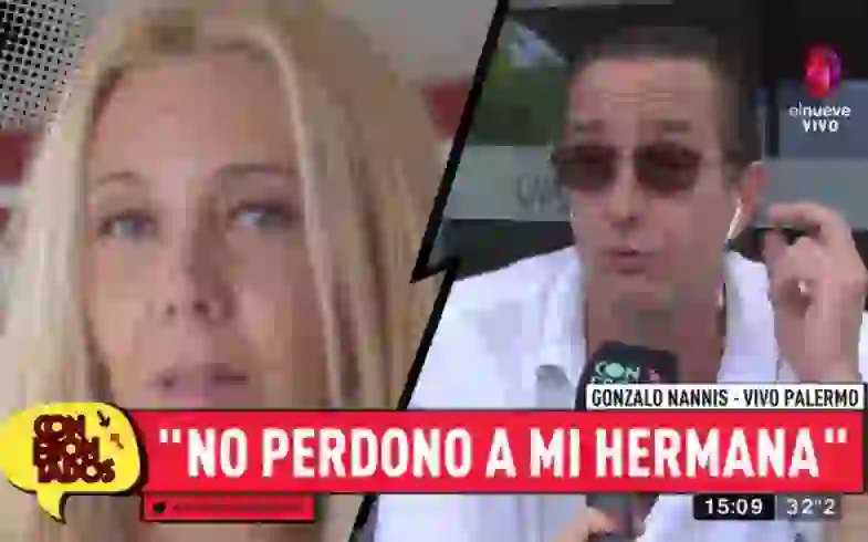 Gonzalo Nannis denunció por robo a su hermana, Mariana.