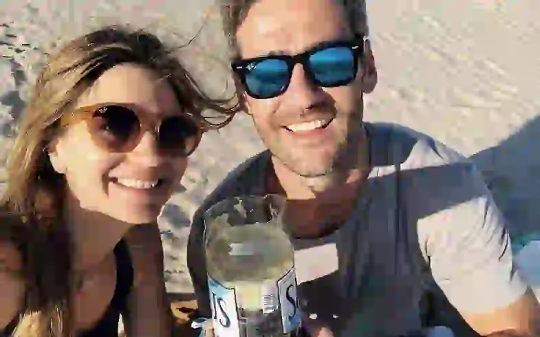 En el verano, Marce y Fernando vacacionaron en Uruguay.
