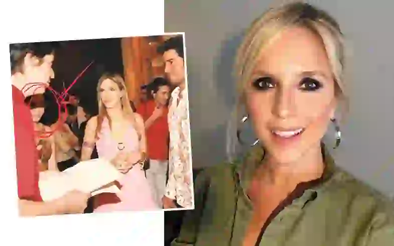 Carla Peterson, Jimena Barón y Chayanne juntos en una grabación de Son amores.