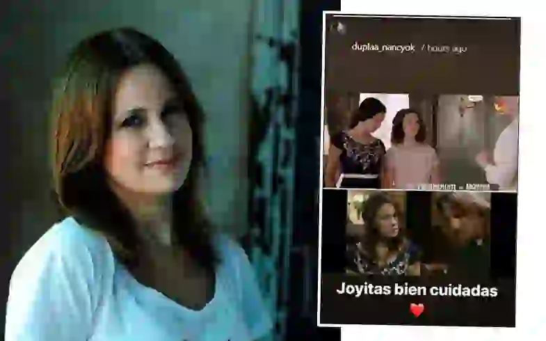 Nancy Dupláa y el vestido repetido.