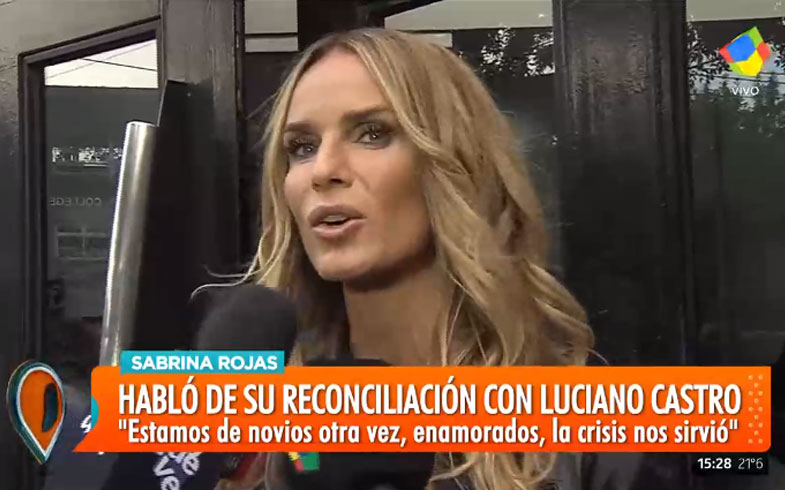 Sabrina Rojas de su reconciliación con Luciano Castro.