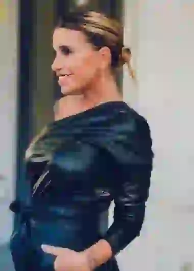 La actriz dio una versión entre graciosa y triste de su noche.