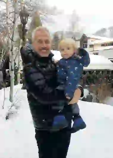 Marley y Mirko en la nieve