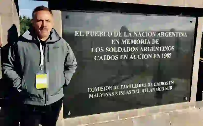 Esta es la segunda vez que viaja a Malvinas.
