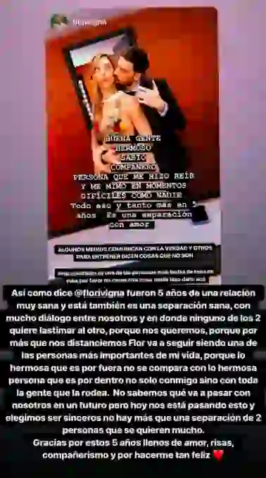 Nico y Flor no descartan una posible reconciliación.