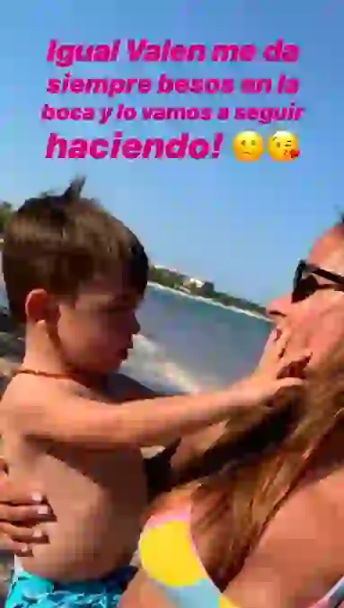 Lourdes aclaró que seguirá besando a Valentín en la boca.