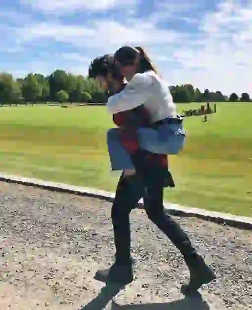 Antes del show estuvieron juntos paseando por la ciudad.