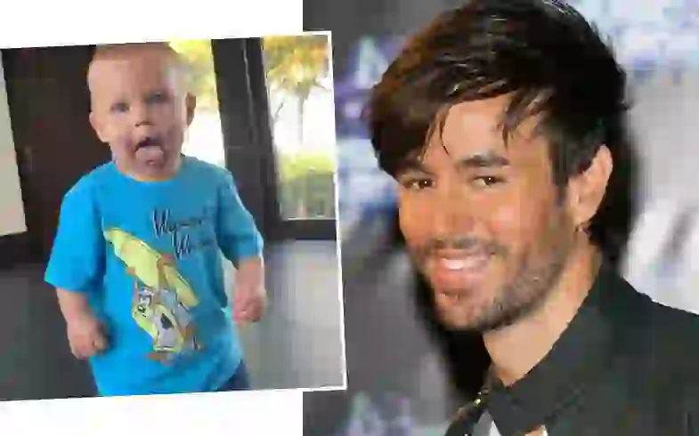 Enrique Iglesias y su pequeño, Nicholas.