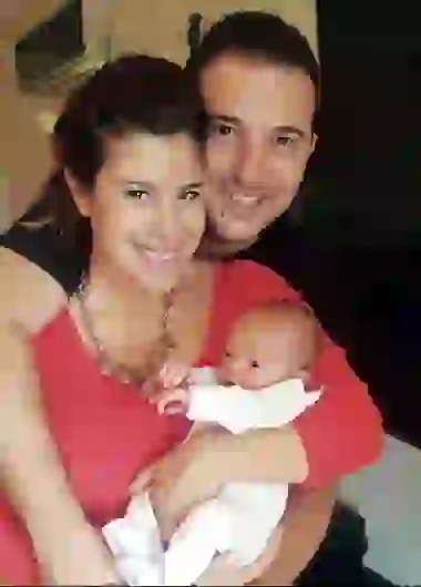 Diego Brancatelli junto a Luca, su segundo hijo