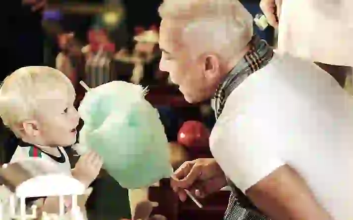 Flavio Mendoza durante el primer cumple de Dionisio