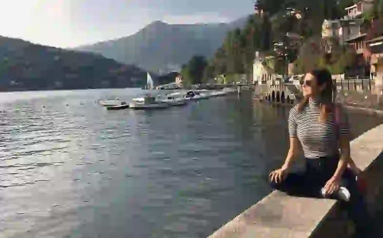 Y también visitó las afueras de Milan.