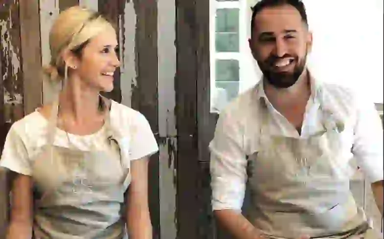 Una de sus nuevas pasiones: trabajar con Nicolás Pottery.