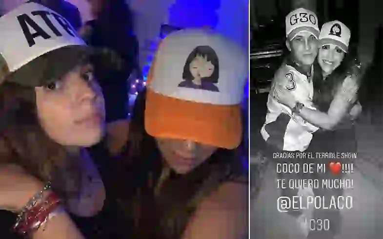 Gianinna y el Polaco, muy mimosos durante la fiesta de cumpleaños.