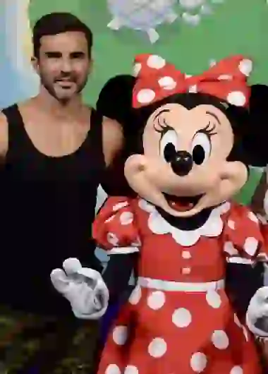 Cubero se fotografió con Minnie.