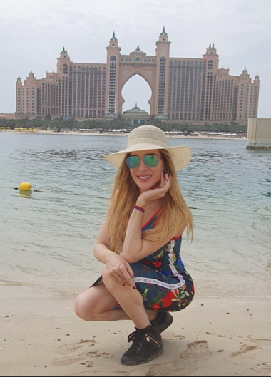 Fátima Florez de viaje en Dubai