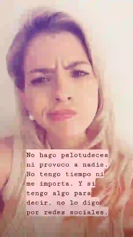 El descargo de la China en Instagram Stories.