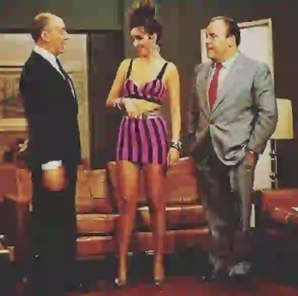 Beatriz, genial junto a Alberto Olmedo y Javier Portales. 