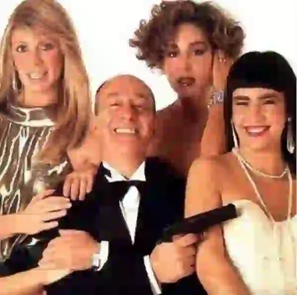 Una foto histórica: con Olmedo, Silvia Pérez y Susana Romero.