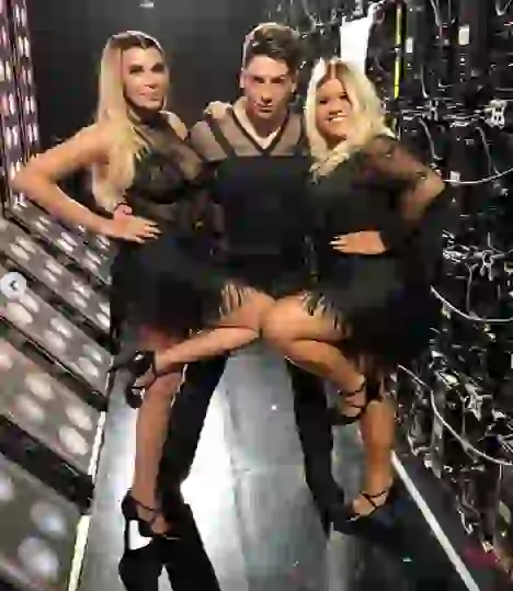 Morena estuvo en  la pista junto a Charlotte Caniggia.