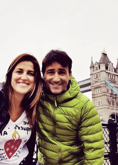 Maju Lozano y su novio en Londres