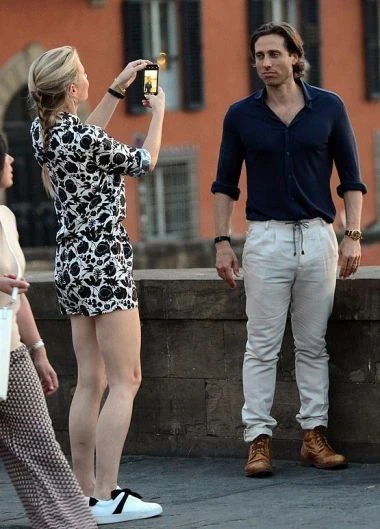 Gwyneth Paltrow y su marido en Florencia
