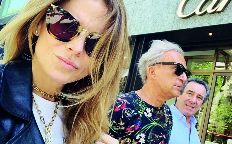 Flavia con su marido en Europa