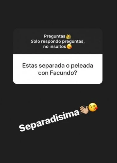 Otra respuesta de Morena Rial en Instagram.