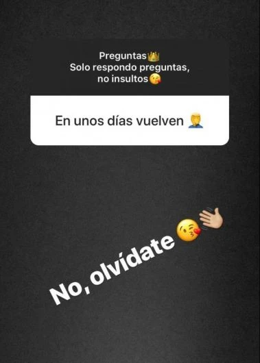 Aquí confirmó que no vuelven más con Facundo.