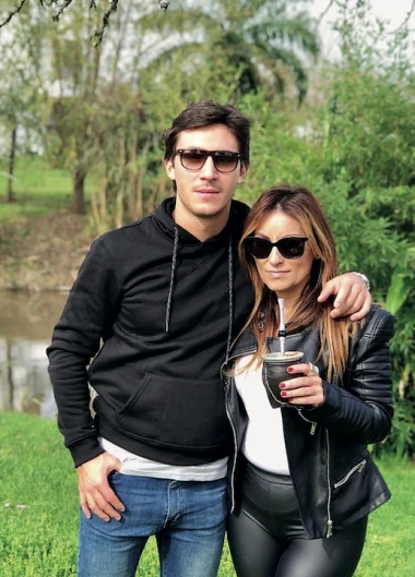 Marcela Tauro junto a su pareja desde hace 3 años