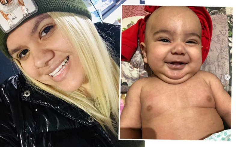 Morena Rial y Francesco, su bello hijo.