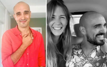 ¡Postal familiar! Abel Pintos compartió la primera foto junto a Mora Calabrese y su bebé