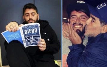 ¡Impresionante! Diego Maradona Jr. se hizo un enorme tatuaje en honor a su papá