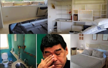 ¡Las fotos de la polémica! Así era la habitación donde murió Maradona: la casa de la discordia