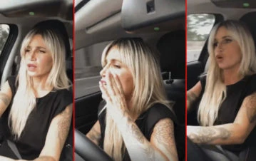 ¿Qué le pasó? El video del tremendo insulto de Flor Peña a otro conductor en plena autopista