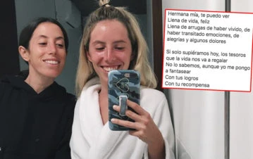 Josefina Sarkany escribió un conmovedor poema para su hermana Sofía: "Te puedo ver muy presente por aquí"