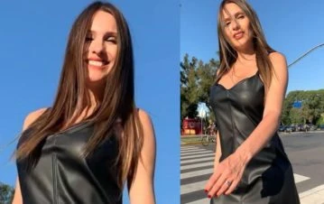 ¡Qué pancita! El look urbano de Pampita en total black con el que lució su embarazo de cinco meses