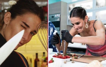 ¡Qué desastre! Juana Viale cocinó una receta familiar sobre la mesada de mármol de su abuela y mostró el enchastre que dejó